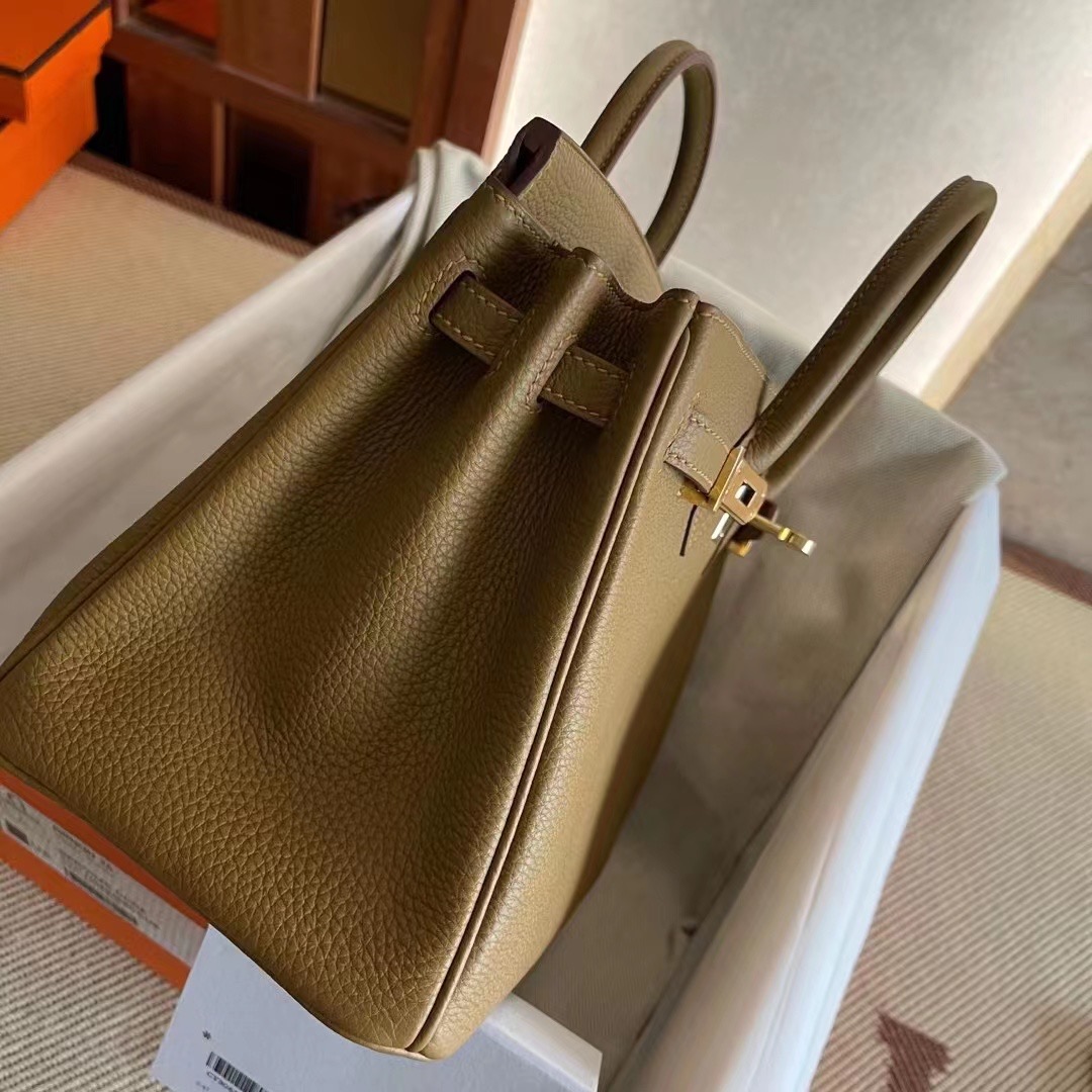 エルメス バーキン25 ブロンズドレ トゴ ゴールド金具【N品】 - 画像 (8)