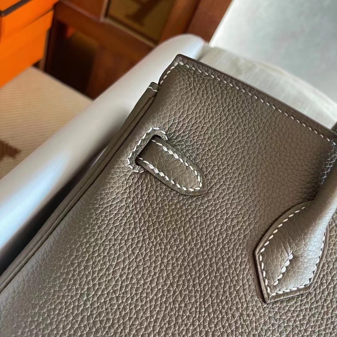 エルメス バーキン25 エトゥープ トゴ ゴールド金具【N品】 - 画像 (2)