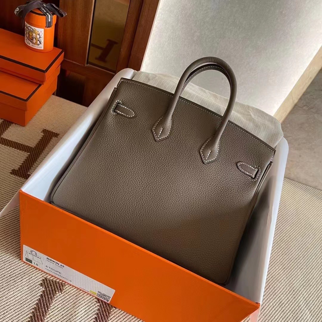 エルメス バーキン25 エトゥープ トゴ ゴールド金具【N品】 - 画像 (3)