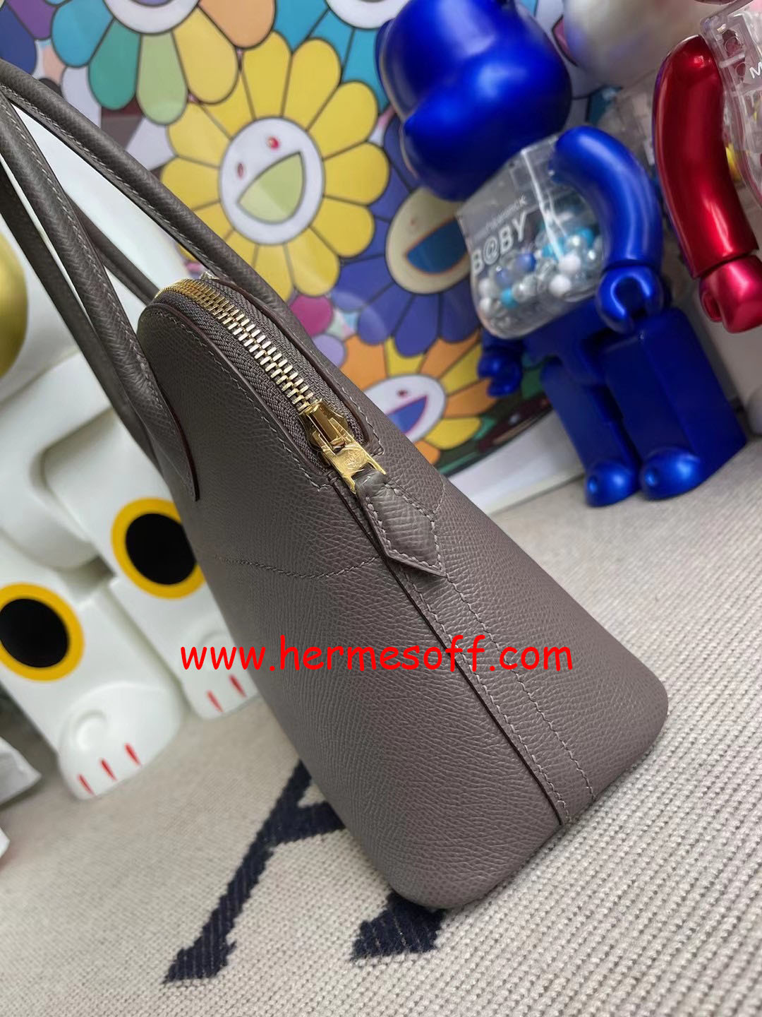 エルメス ボリード 27cm エタン ヴォーエプソン ゴールド金具