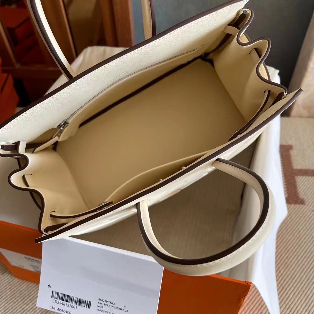 エルメス バーキン25 シャドー ナタ スイフト シルバー金具【超N品】 - 画像 (7)