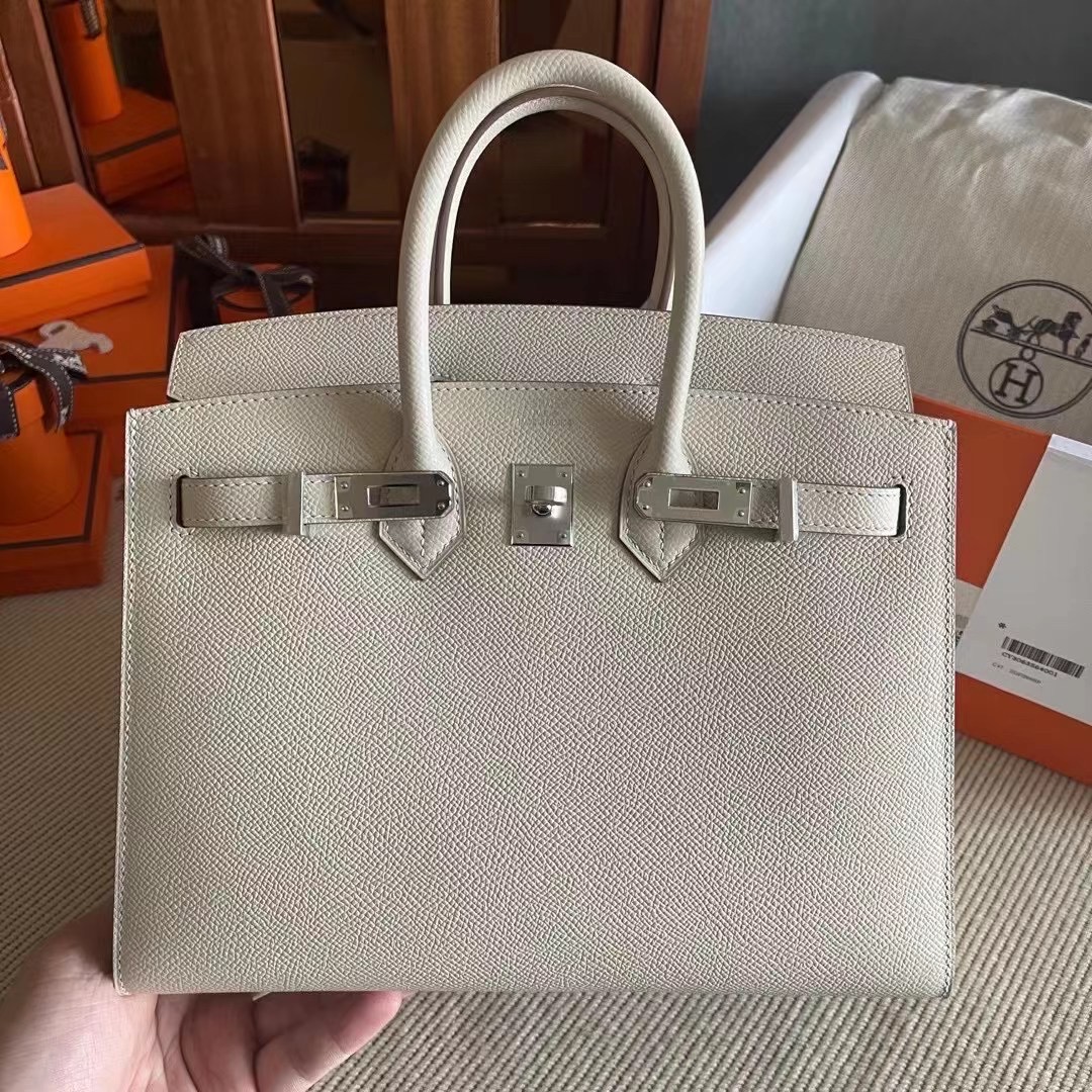エルメス バーキン25 セリエ クレ ヴォーエプソン シルバー金具【超N品】