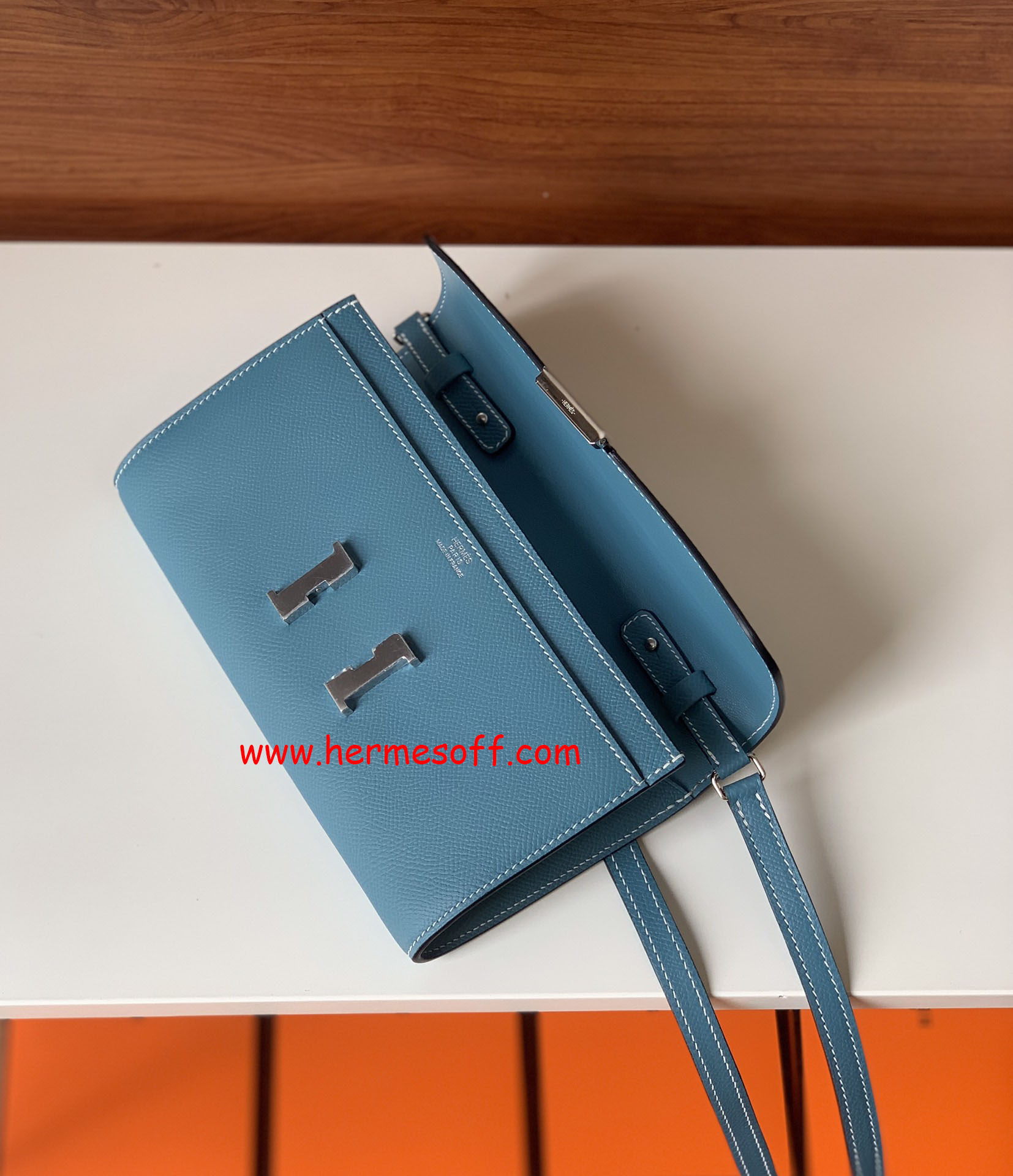 HERMES エルメス コンスタンス スリム ニューブルージーン 銀 エルメス コンスタンスミニ ミラー ニューブルージーン ヴォー