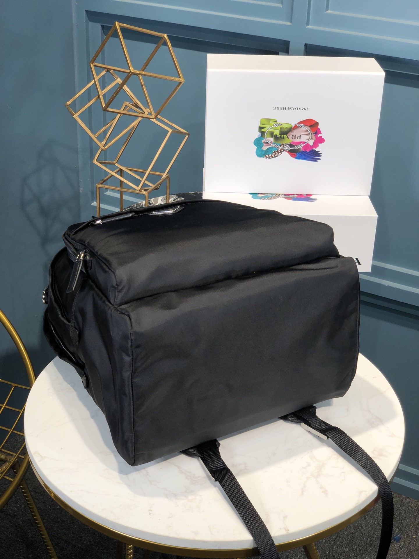 PRADA プラダ Re-Nylon xサフィアーノレザー バックパック