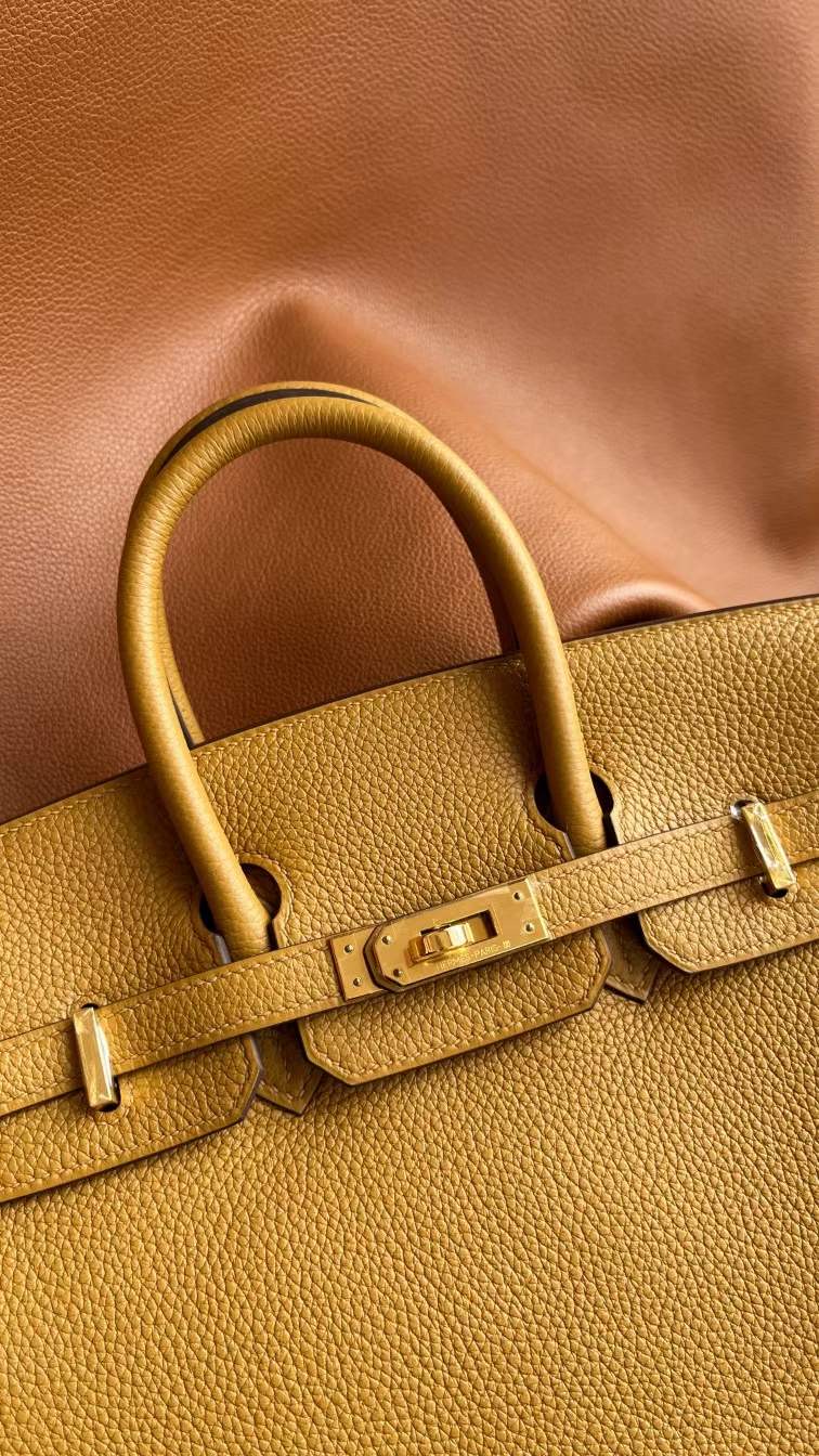 HERMES バーキン25 セサミ トゴ ゴールド金具【H品】 - 画像 (2)