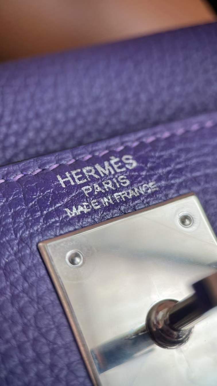 エルメス ケリー28 内縫い クロッカス トゴ シルバー金具【H品】 HERMES Kelly28 Crocus(9W) Togo Silver Buckle - 画像 (11)