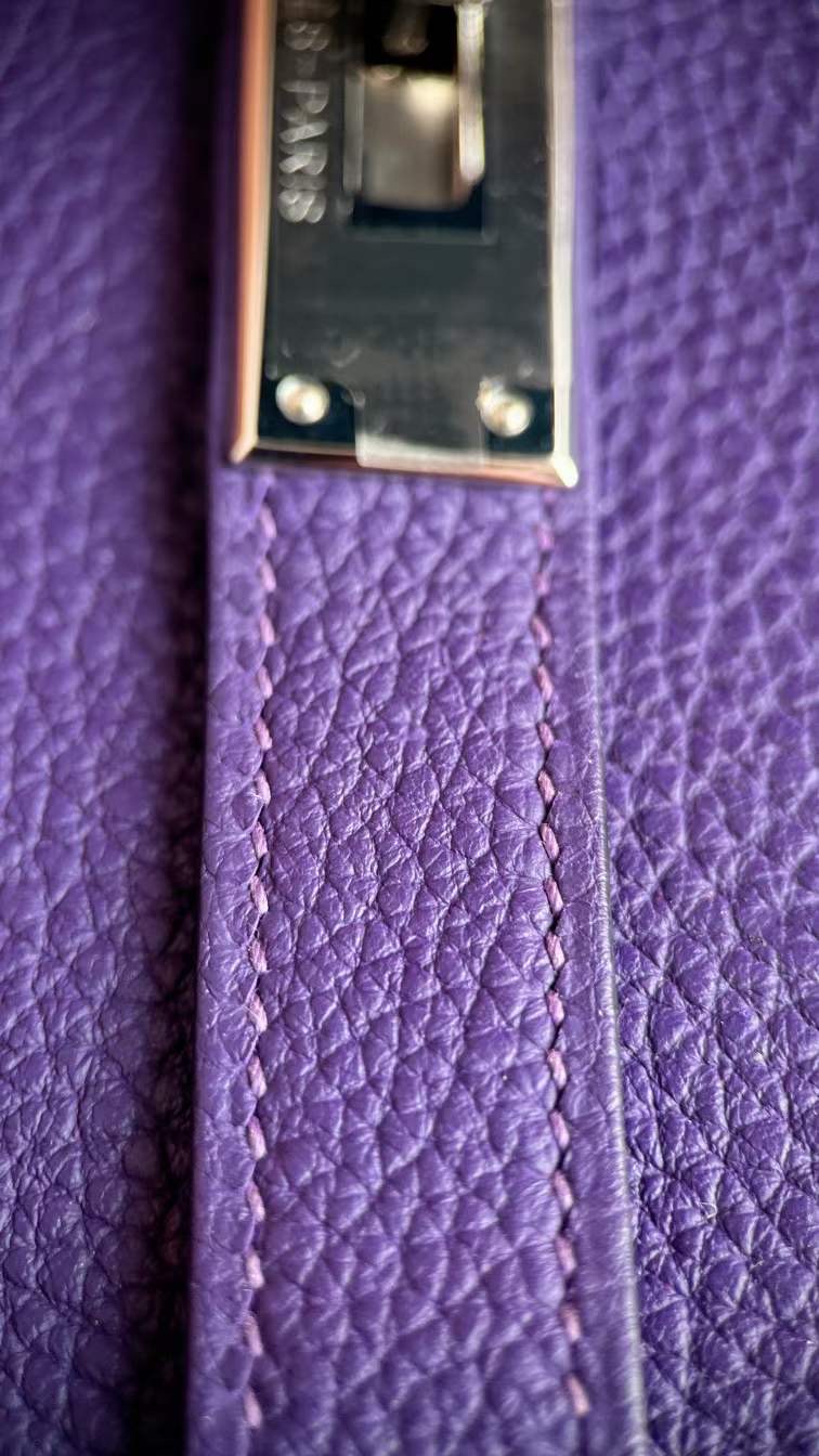 エルメス ケリー28 内縫い クロッカス トゴ シルバー金具【H品】 HERMES Kelly28 Crocus(9W) Togo Silver Buckle - 画像 (6)