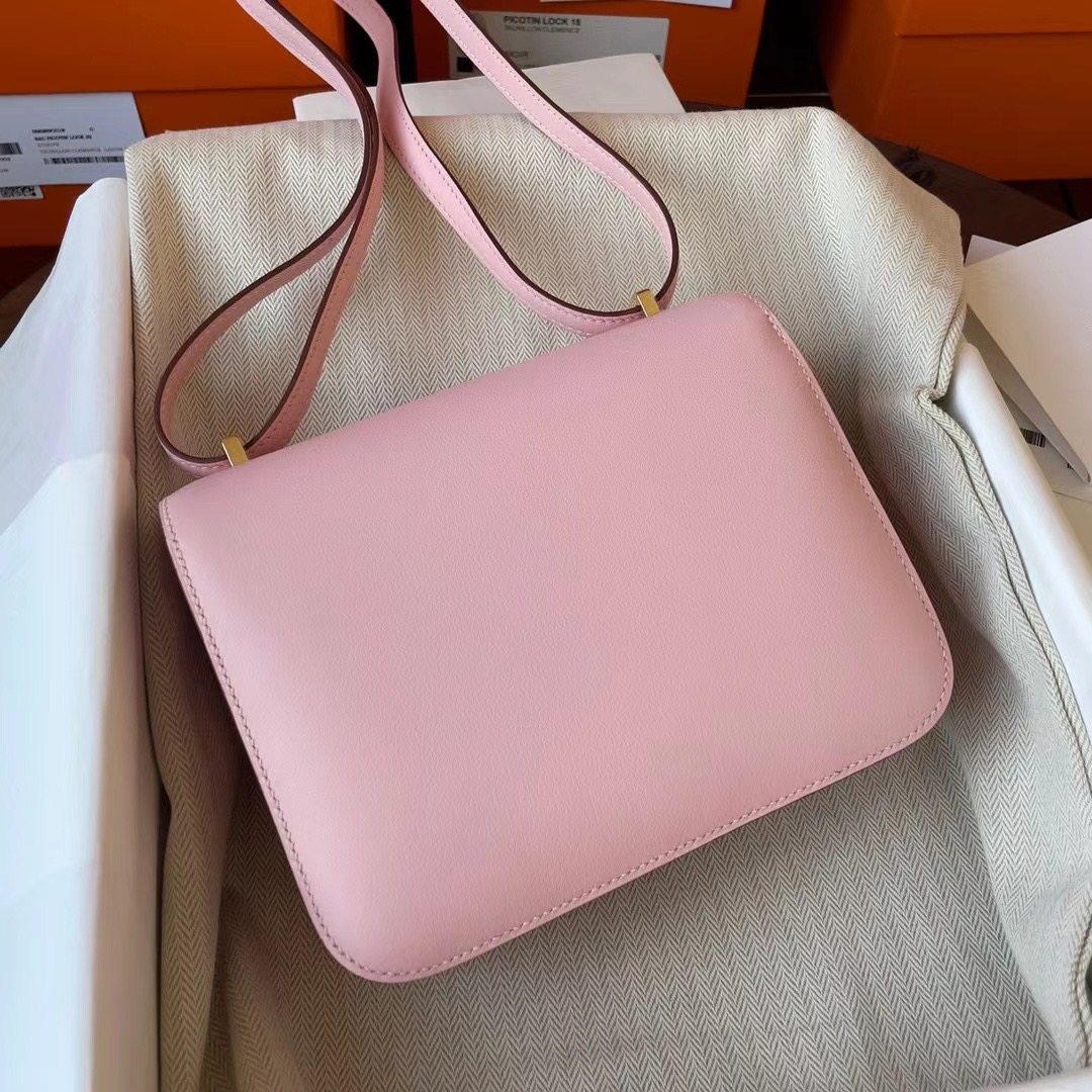 エルメス コンスタンスミニ ローズサクラ スイフト ゴールド金具