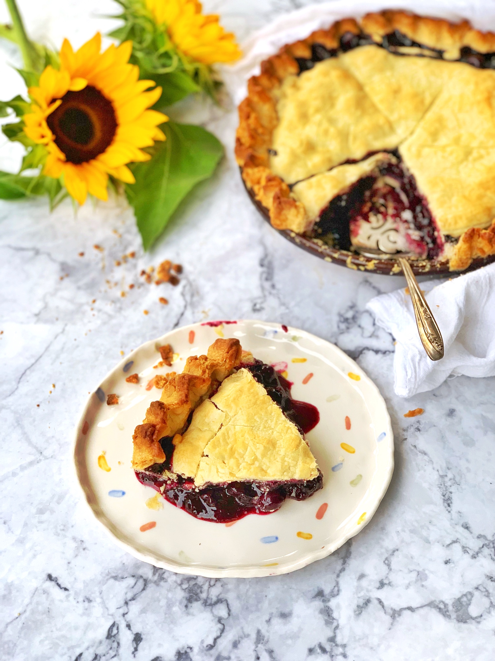 Lattice Topped Blueberry Pie Featured image