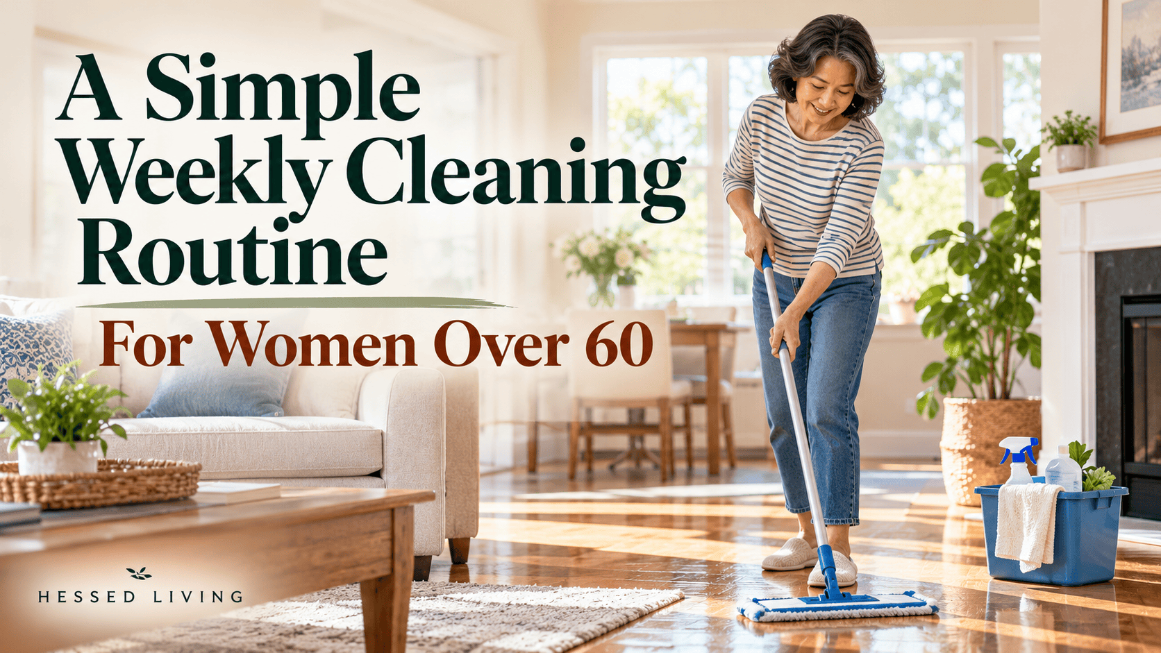 A simple weekly home cleaning routine for women over 60