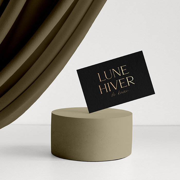 Cartes de visite Lune Hiver de Karen