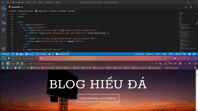 Config vscode live server extension