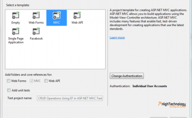 CRUD Operations Using Entity Framework In ASP.NET MVC