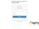 Create Google Style Login Form Using Bootstrap