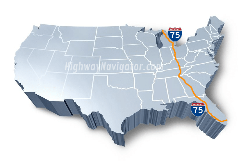 Interstate 75 Traffic Accidents Driving Conditions I75 Map 