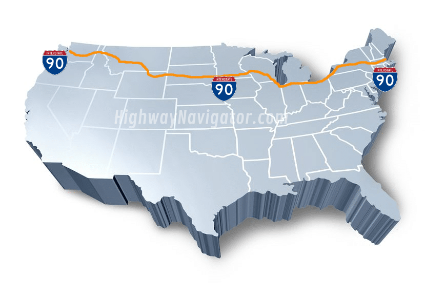 Interstate 90 Traffic Accidents Driving Conditions I90 Map 