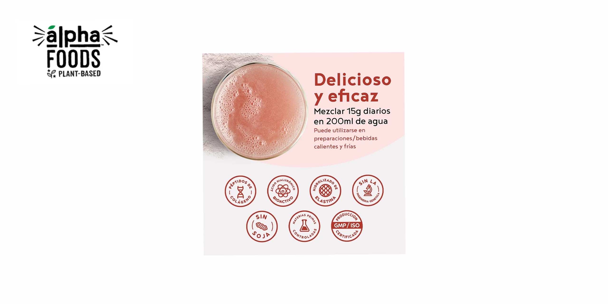 El bote de Colágeno Hidrolizado de Alpha Food es un suplemento alimenticio que ayuda a mantener la salud de las articulaciones, los huesos, la piel, el cabello y las uñas. Contiene colágeno hidrolizado de origen bovino, que se absorbe mejor que el colágeno normal, y que aporta aminoácidos esenciales para la formación de tejidos conectivos. El envase contiene 300 g de polvo sin sabor, que se puede disolver en agua, zumo, leche o cualquier otra bebida. El bote tiene un color blanco y una forma cilíndrica, con el logo de la marca y el nombre del producto en la parte frontal. En la parte trasera tiene una etiqueta con la información nutricional, los ingredientes y el modo de empleo.