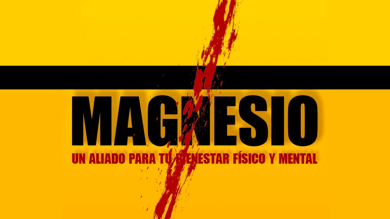 fondo amarillo con linea negra donde pone magnesiio
