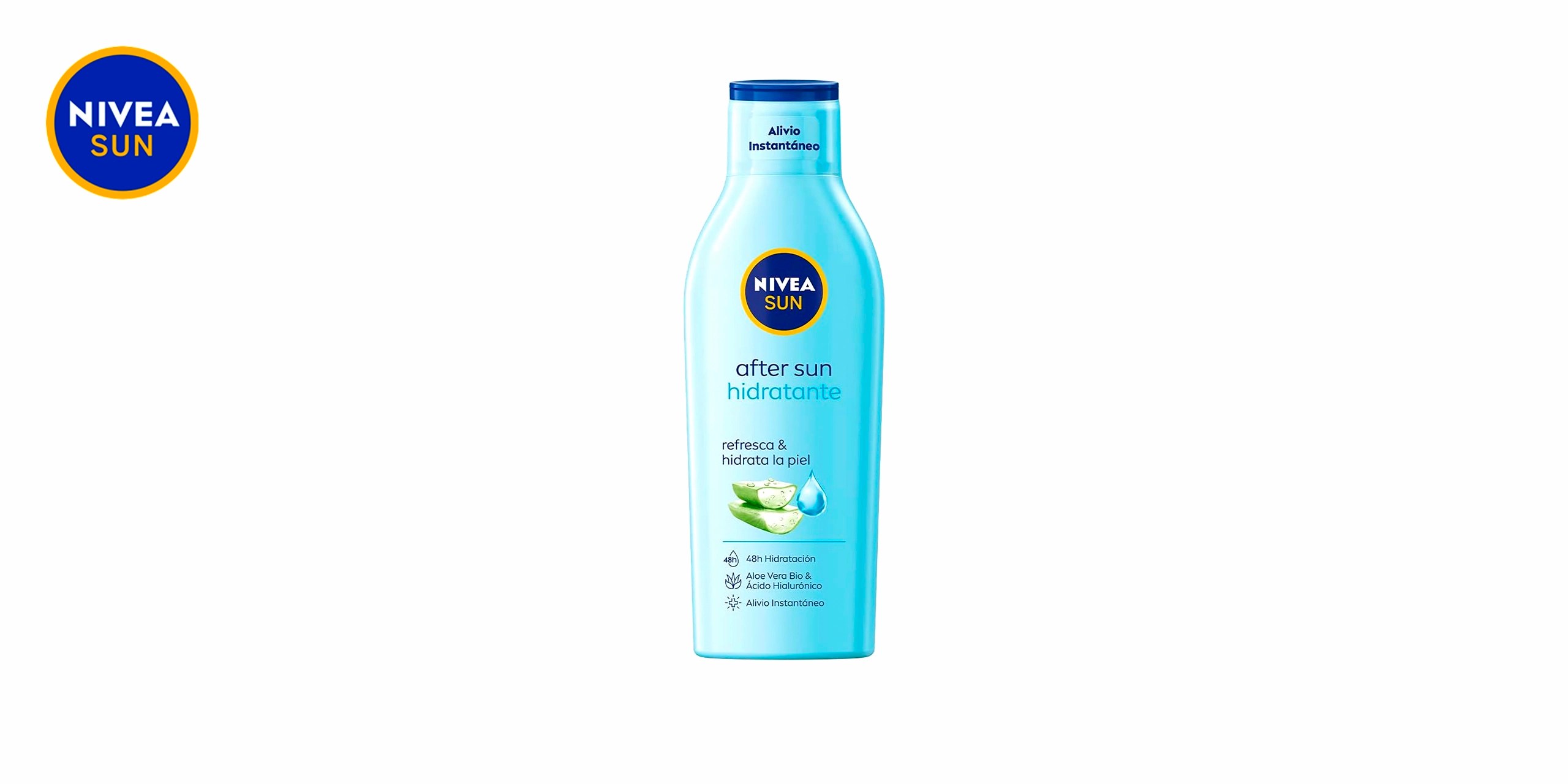 bote celeste de NIVEA SUN After Sun Loción Hidratante
