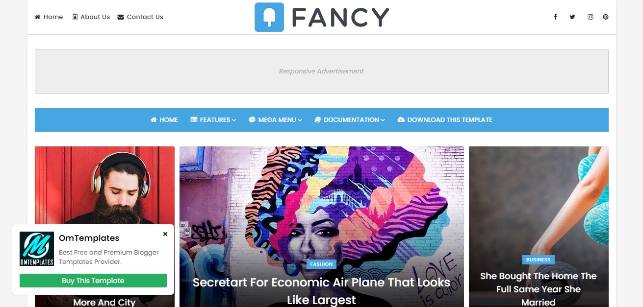 fancy Blogger Template