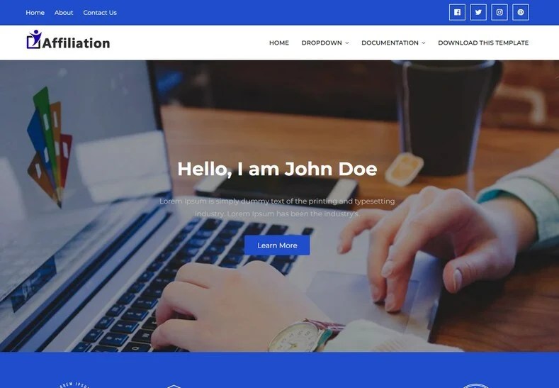 Affiliation Blogger Template