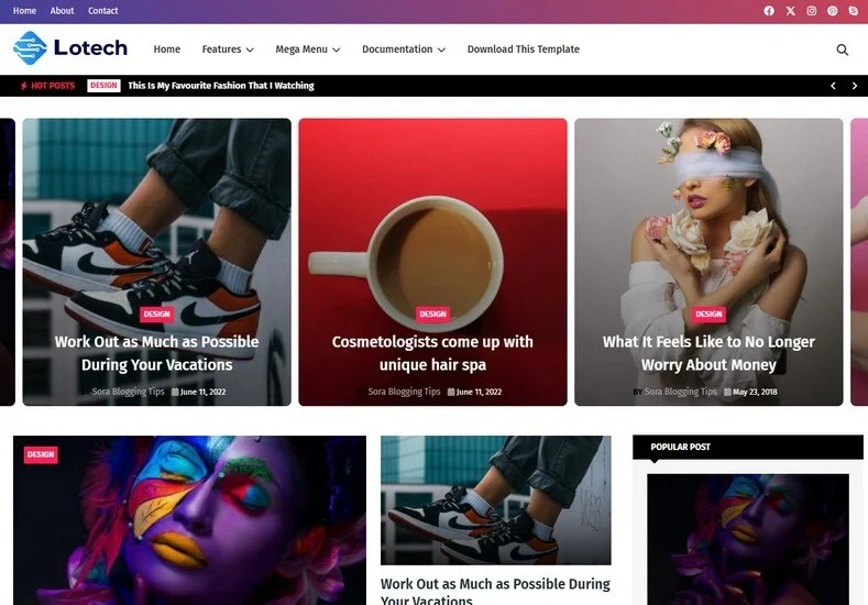 LoTech Blogger Template