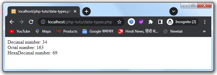 Learn Php Data Types Best Tutorial In Hindi 3 Integer Data Type Example In Php