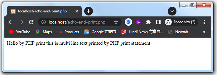 Php Echo And Print Excellent Tutorial In Hindi 6 Multiline Print Using Print In Php