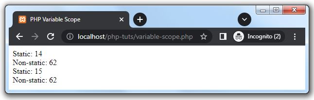 PHP Variable Scope Best Hindi Tutorial 8 Static Variables