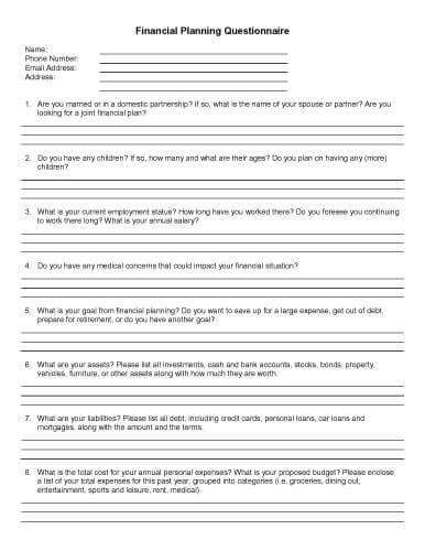30 Questionnaire Templates And Designs In Microsoft Word Hloom