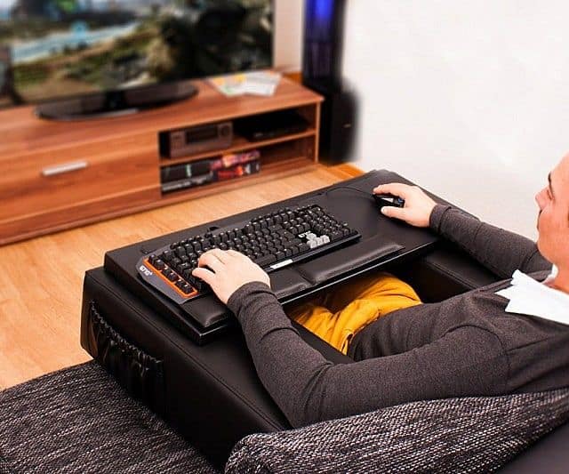 The Perfect Couch PC Gaming Setup For Keyboard And Mouse Hobbr Nerdytec Couchmaster Cycon Back 