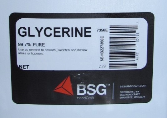 GLYCERINE USP 1 Quart Finishing Formula PALM BASED Super Smoother and  Sweetener for Wine and Moonshine Flavor Essences LDC Packaging - Hobby  Homebrew