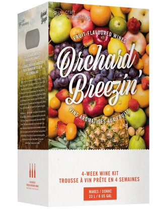 Orchard Breezin' PEACH PERFECTION Winemaking Kit - Winemaker International Award Winner 2018/2019/2020/2021/2022/2023