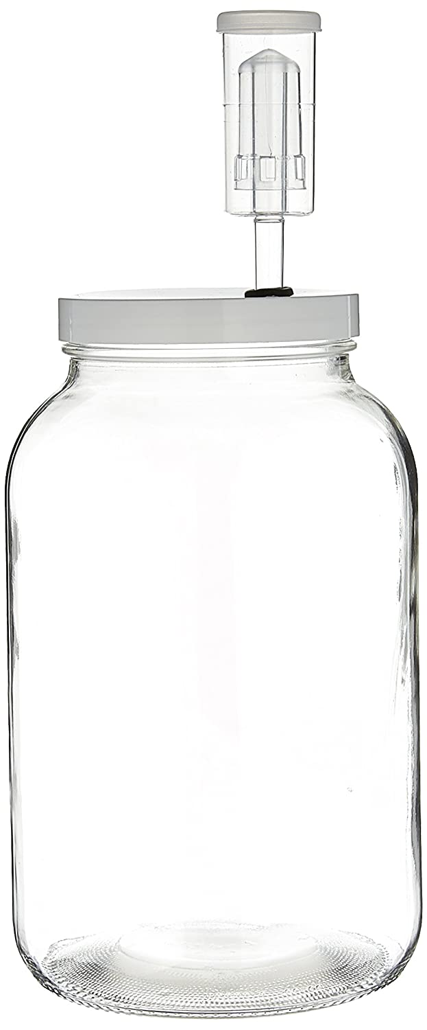 1-gallon Glass Jar Wide Mouth With Airtight Metal Lid USDA