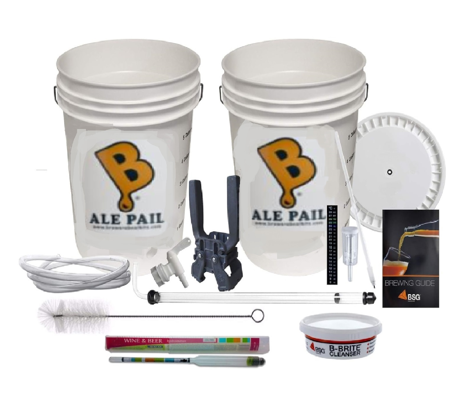 STARTER KIT Hobby Homebrew Basic 5 Gallon Double Bucket Beer Equipment Kit  with accessories - Hobby Homebrew