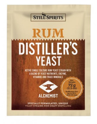 Still Spirits RUM TURBO PURE DISTILLERS YEAST w/AG300 72g Pack For Molasses and Cane Sugar 15%