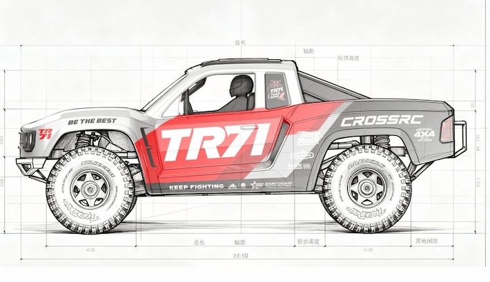 Cross RC: TR71 Short Course Truck 4WD in scala 1/7