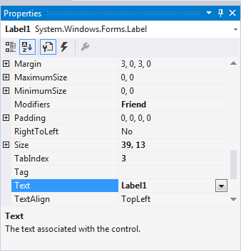 Visual Basic .NET - the Text Property