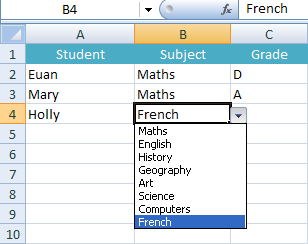 The offset functiontakes 5 arguments. Microsoft Excel Tutorials: Drop Down Lists