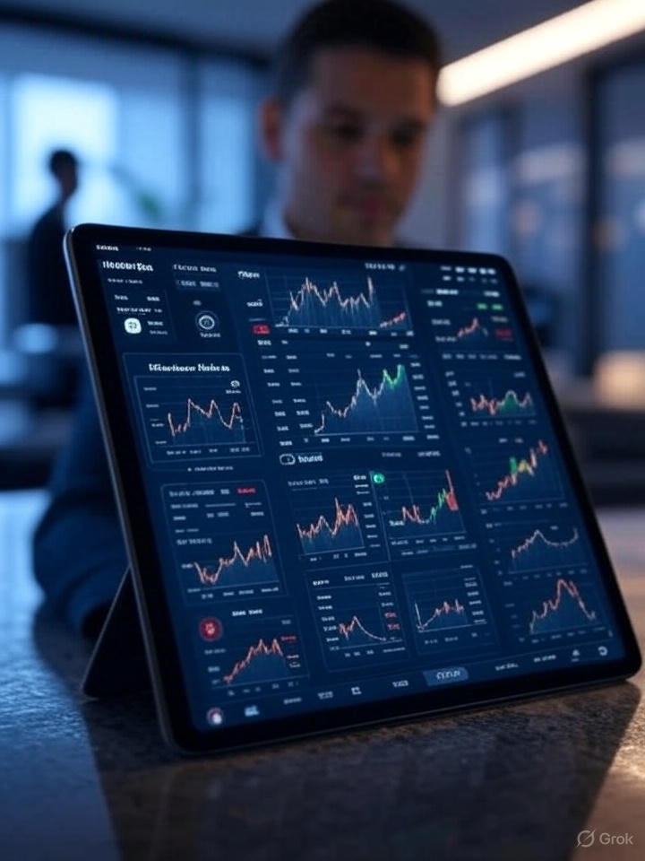 How to use watchlists, alerts, and charts in a stock market app for trading