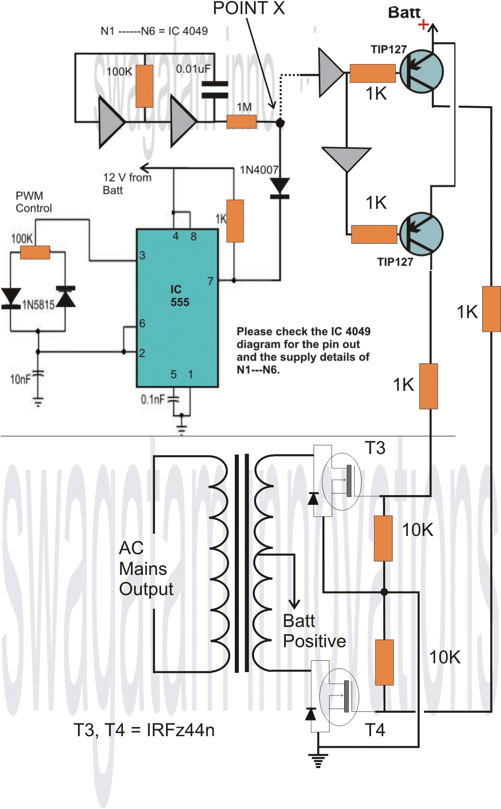 Homemade 2000 Va Power Inverter Circuit Projects