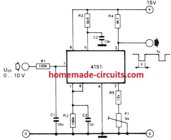 Frequency Voltage Converter Circuit Diagram