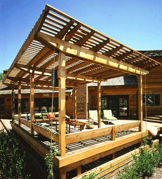 Ring it with stone or other fireproof material. Building a Roof Over a Deck or Patio
