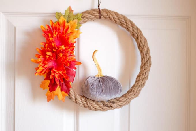 DIY rope unique Fall Wreath idea