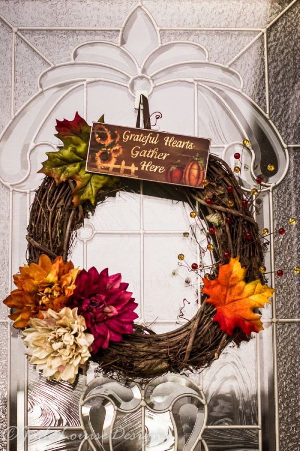 Fall harvest thankful wreath