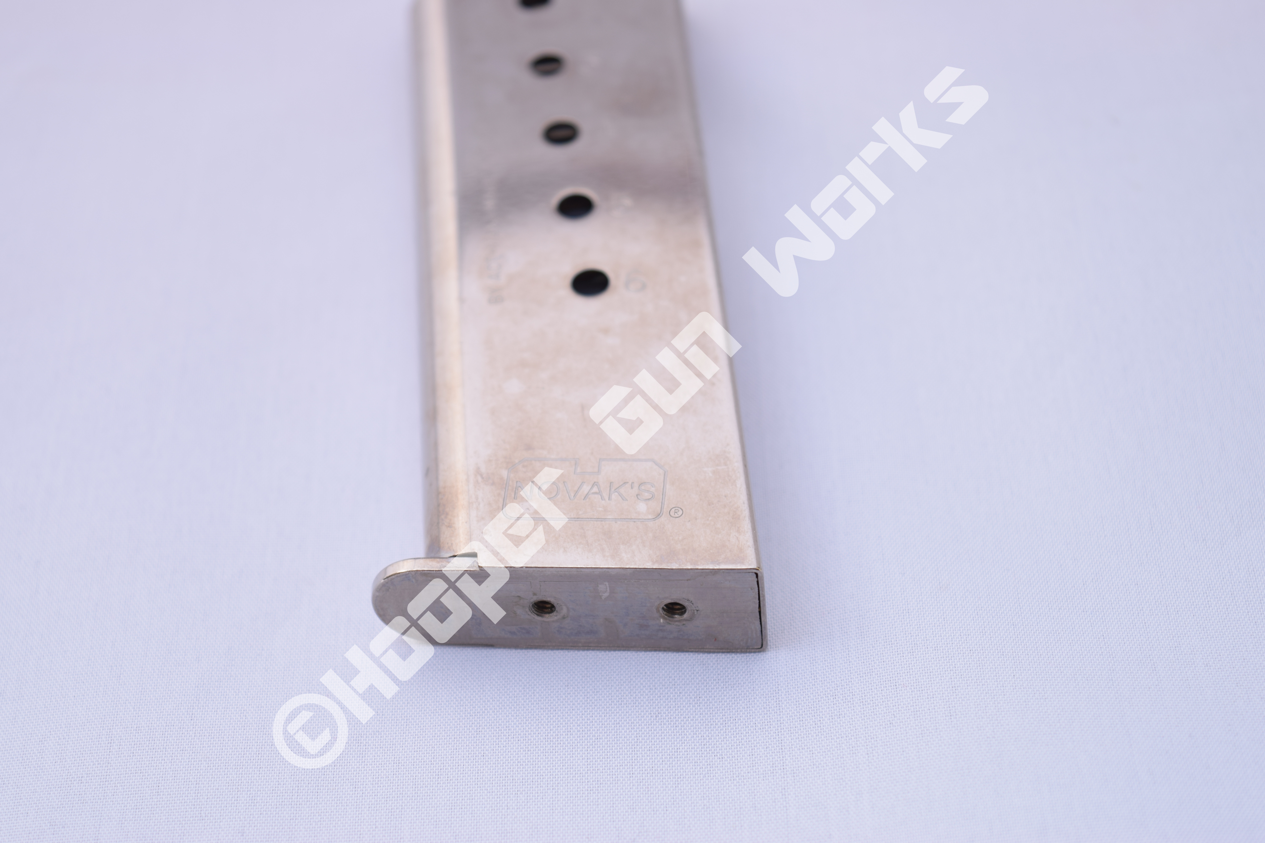 6RD Novak's ACT-MAG 45ACP 1911 Officer Size – Nickel – Hooper Gun