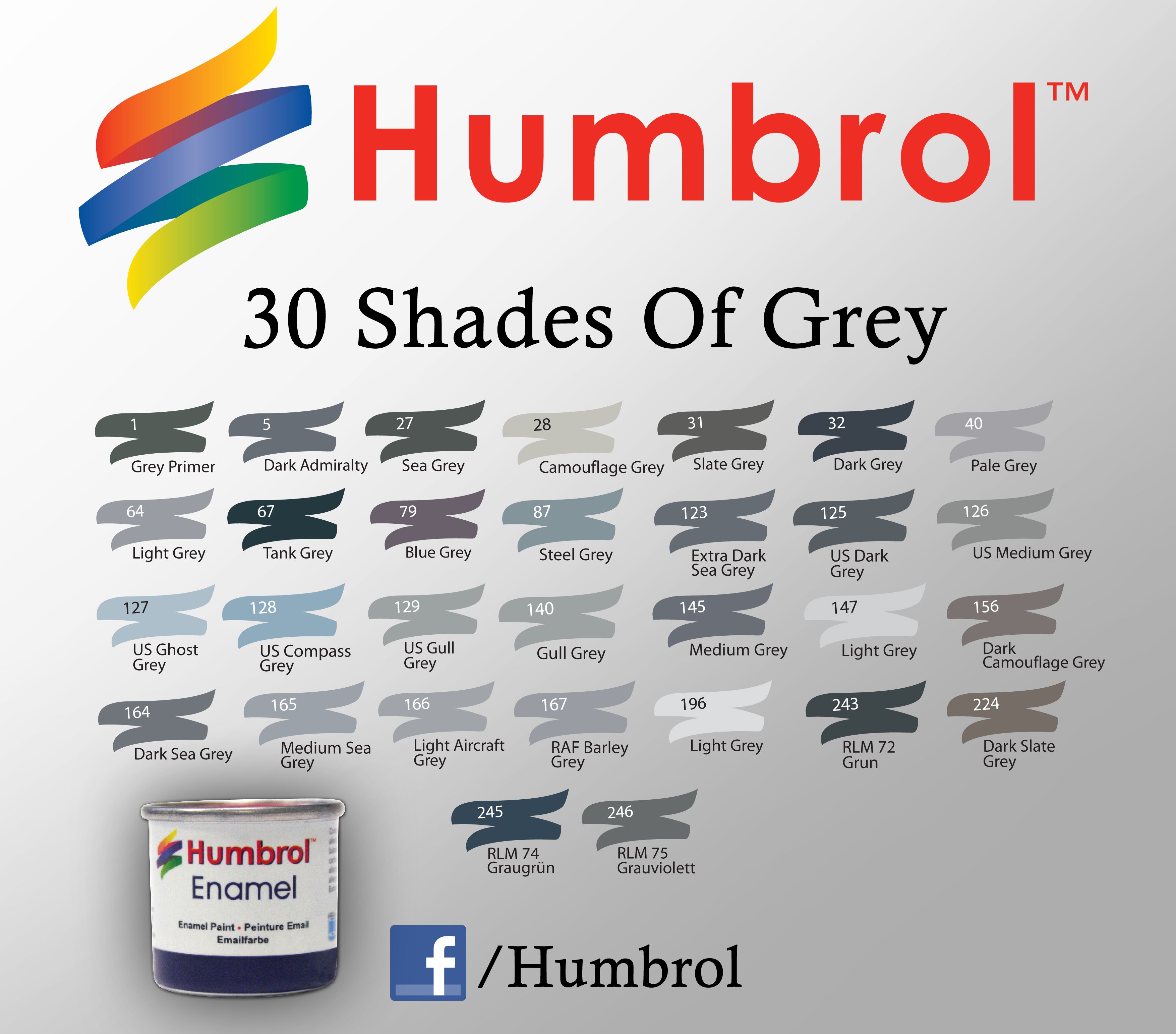 Conversion tables below to match your colours. Humbrol Colour Charts