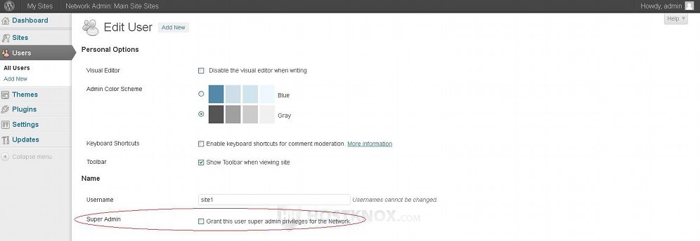 Für administratoren ist es empfehlenswert, sich . HostKnox :: WordPress Multisite Network Administration ...