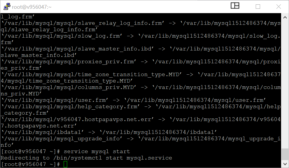 Start MySQL server