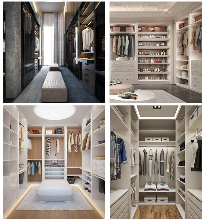 Walk in closet designs for a master bedroom